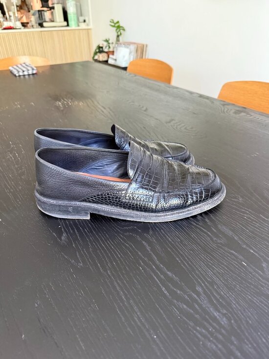 Blackstock and Weber Loafer Crocodile Loafer Size 12 Black main image 5